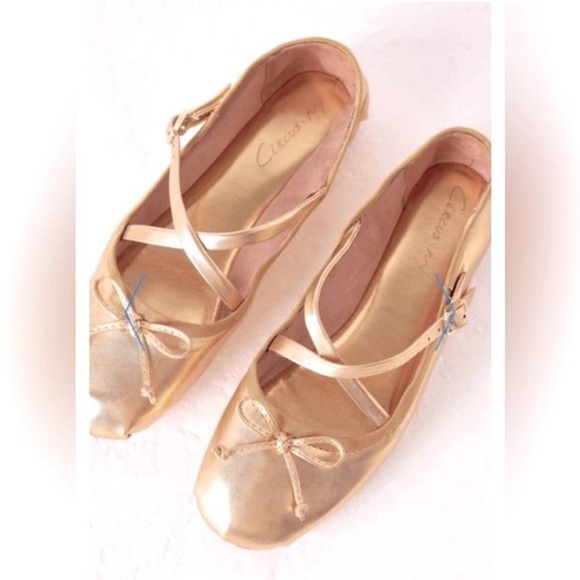 Anthropologie Circus Ny by Sam Edelman Zuri Satin Cross-Strap Ballet Flats 9M - Picture 2 of 15